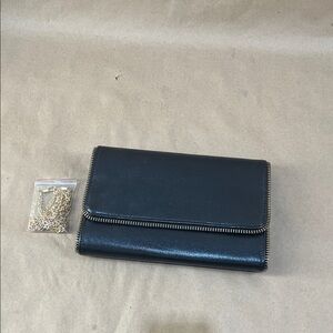 New Black Clutch with Gold Chain